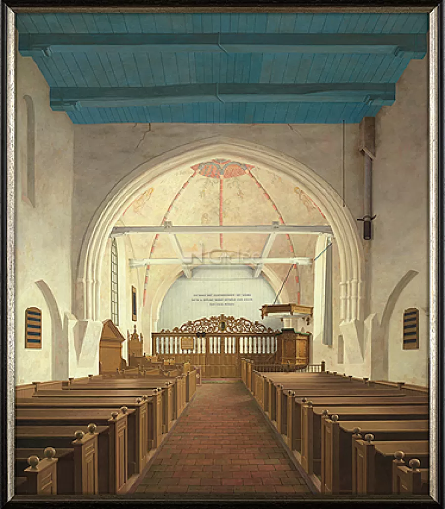 Art Revisited De Andreaskerk in Westeremden (13e eeuw), voor de restauratie | Giclées