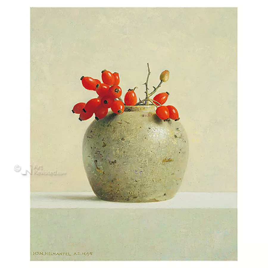 Art Revisited Gemberpot met rozenbottels | Wenskaarten
