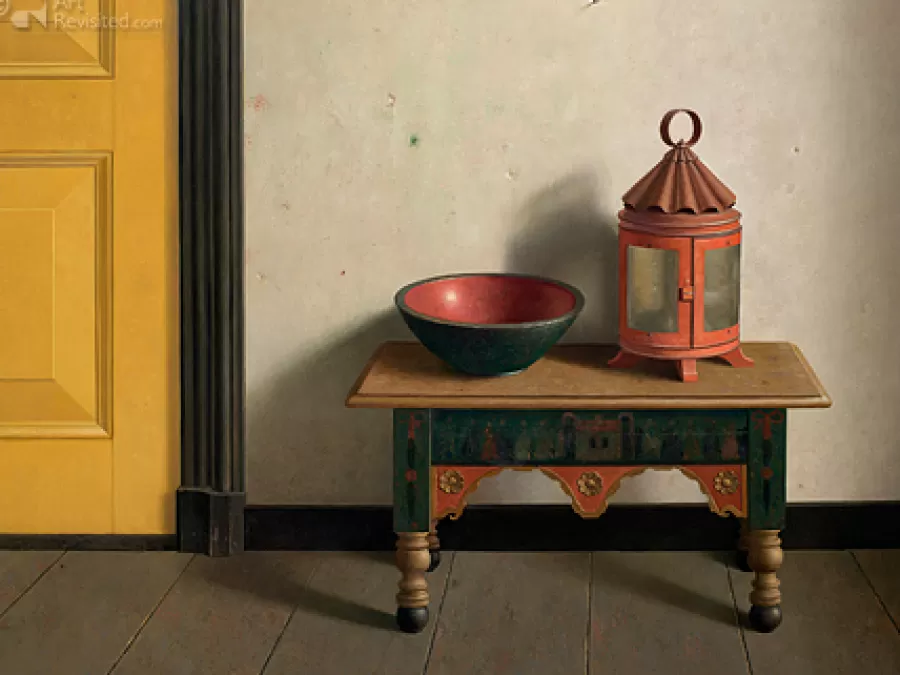 Art Revisited In de keuken van De Weemin Westeremden (compositie met gele deur) | Giclées