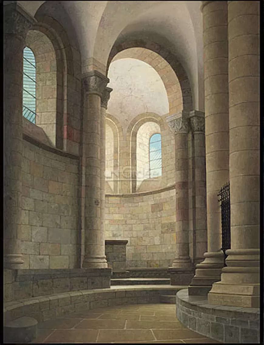 Kooromgang van de kerk in Conques, F^Art Revisited Online