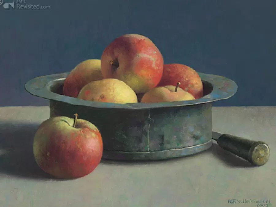 koperen_bak_met_appels_3.webp Art Revisited Koperen bak met appels | Giclées